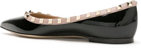 Valentino Garavani Rockstud ballerina's Zwart