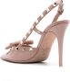 Valentino Garavani Rockstud Bow 100mm slingback pumps Beige - Thumbnail 3