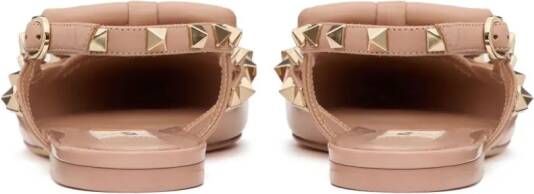 Valentino Garavani Rockstud slingback ballerina's met strik Roze