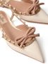 Valentino Garavani Rockstud Bow slingback ballerina shoes Zilver - Thumbnail 5