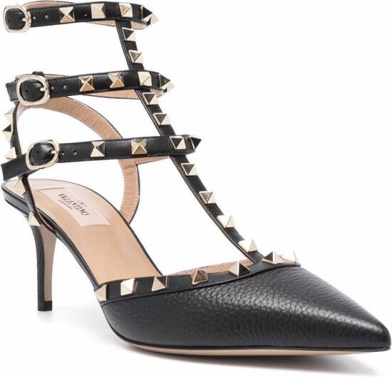 Valentino Garavani Rockstud Caged pumps Zwart