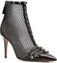 Valentino Garavani Rockstud doorzichtige enkellaarzen Zwart - Thumbnail 2