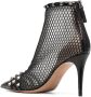 Valentino Garavani Rockstud doorzichtige enkellaarzen Zwart - Thumbnail 3