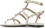 Valentino Garavani Rockstud caged flat sandals Wit - Thumbnail 3