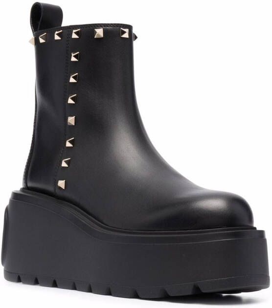 Valentino Garavani Rockstud enkellaarzen Zwart