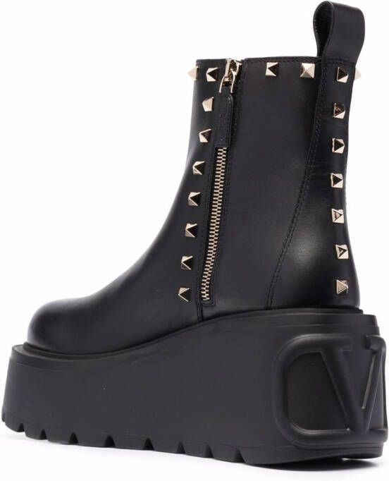 Valentino Garavani Rockstud enkellaarzen Zwart