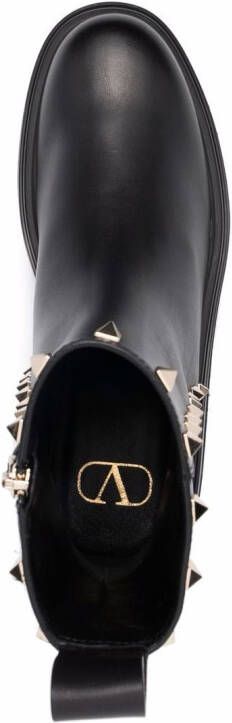 Valentino Garavani Rockstud enkellaarzen Zwart