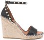 Valentino Garavani Rockstud espadrille sandalen Zwart - Thumbnail 2