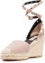 Valentino Garavani Rockstud espadrilles met sleehak Beige - Thumbnail 2