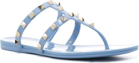 Valentino Garavani Rockstud sandalen Blauw