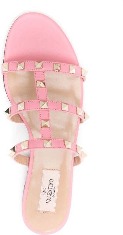 Valentino Garavani Rockstud sandalen met bandjes Roze
