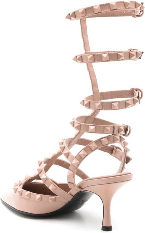 Valentino Garavani Rockstud gekooide pumps Beige