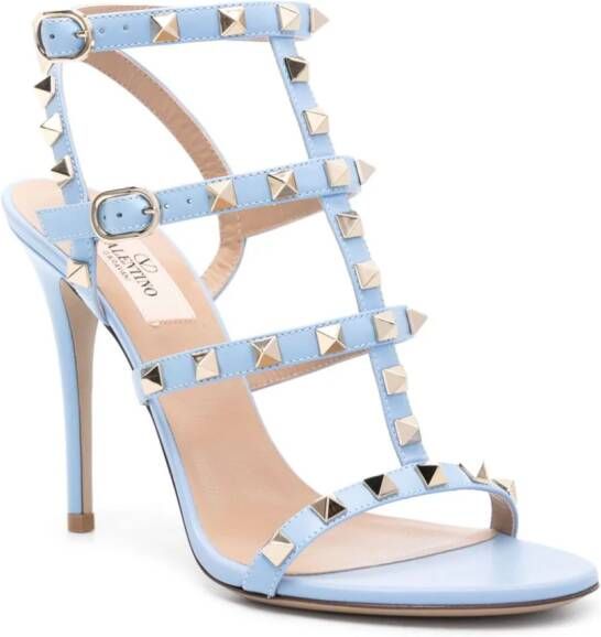 Valentino Garavani Rockstud gekooide sandalen Blauw