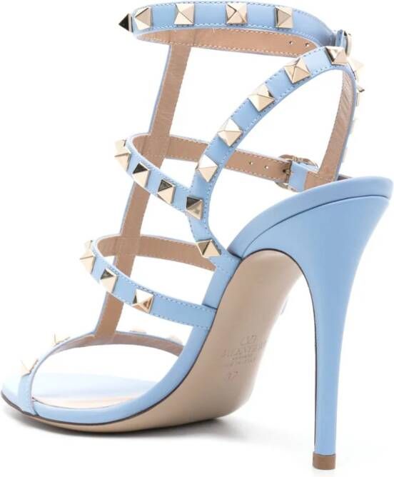 Valentino Garavani Rockstud gekooide sandalen Blauw