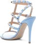 Valentino Garavani Rockstud gekooide sandalen Blauw - Thumbnail 3