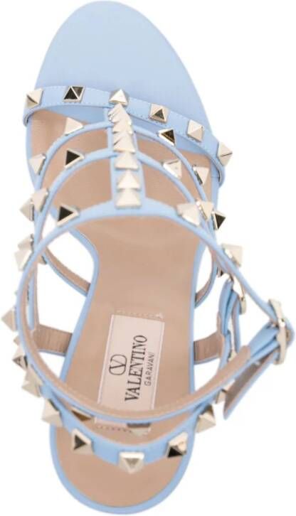 Valentino Garavani Rockstud gekooide sandalen Blauw