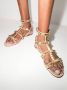 Valentino Garavani Rockstud gekooide sandalen Roze - Thumbnail 3