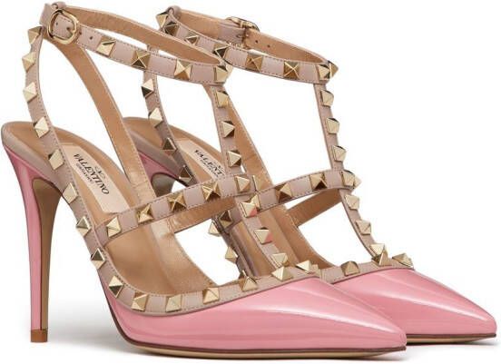 Valentino Garavani Rockstud pumps met hoge hak Roze