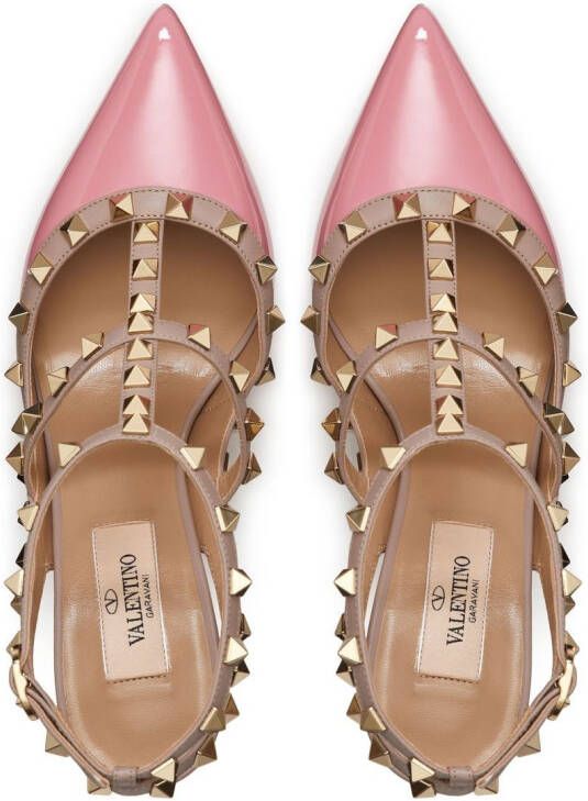 Valentino Garavani Rockstud pumps met hoge hak Roze