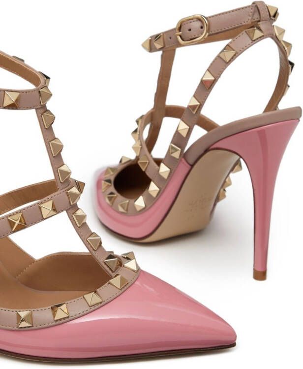 Valentino Garavani Rockstud pumps met hoge hak Roze