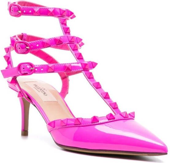 Valentino Garavani Rockstud lakleren muiltjes Roze