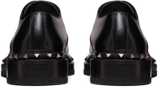 Valentino Garavani Rockstud leren Derby schoenen Zwart