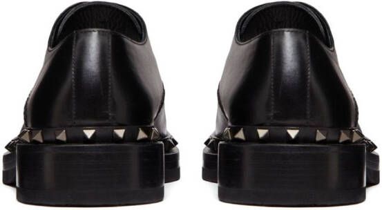 Valentino Garavani Rockstud leren Derby schoenen Zwart