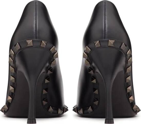 Valentino Garavani Rockstud 100mm leren pumps Zwart