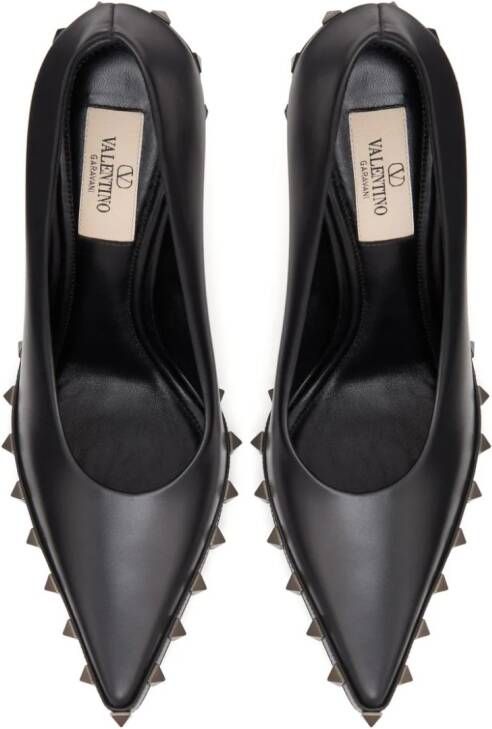 Valentino Garavani Rockstud 100mm leren pumps Zwart