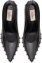 Valentino Garavani Rockstud 100mm leren pumps Zwart - Thumbnail 4