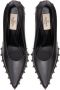 Valentino Garavani Rockstud 100mm leren pumps Zwart - Thumbnail 4