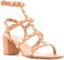 Valentino Garavani Rockstud leren sandalen Oranje - Thumbnail 2