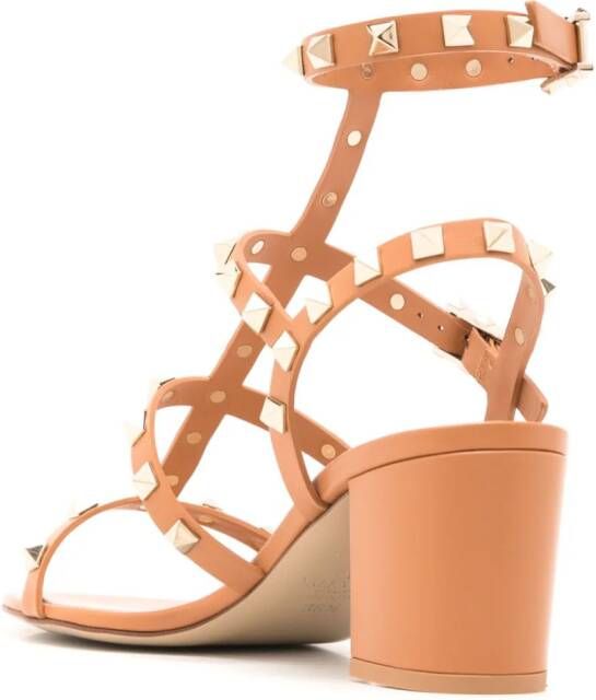 Valentino Garavani Rockstud leren sandalen Oranje