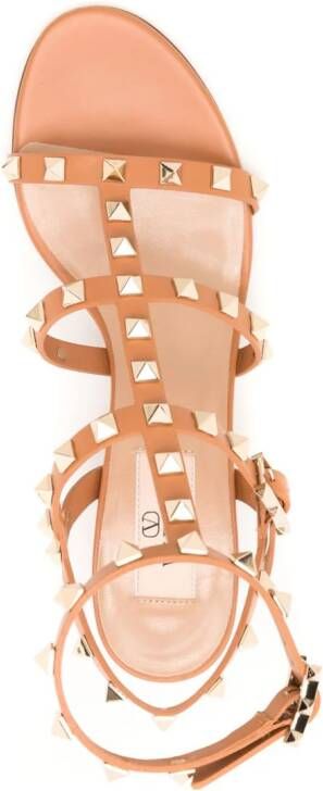 Valentino Garavani Rockstud leren sandalen Oranje