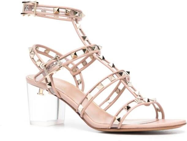 Valentino Garavani Rockstud leren sandalen Roze