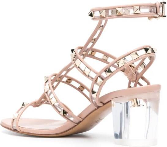 Valentino Garavani Rockstud leren sandalen Roze