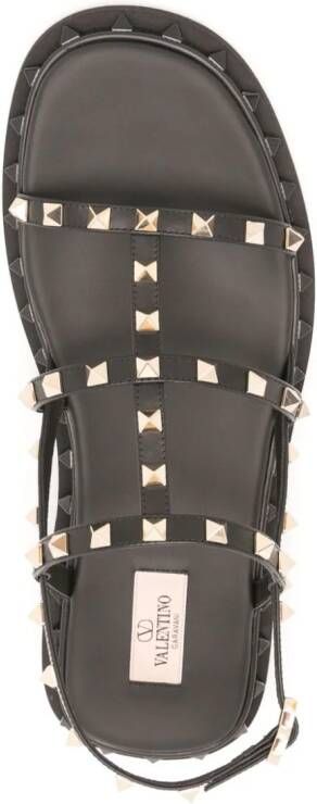 Valentino Garavani Rockstud leren sandalen Zwart