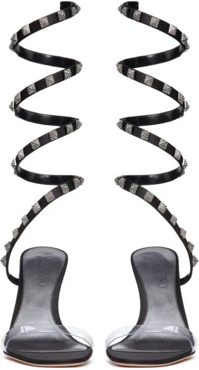 Valentino Garavani Rockstud leren sandalen Zwart