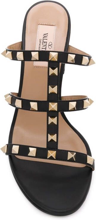 Valentino Garavani Rockstud leren sandalen Zwart