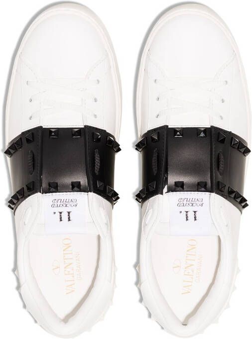 Valentino Garavani Rockstud Untitled leren sneakers Wit