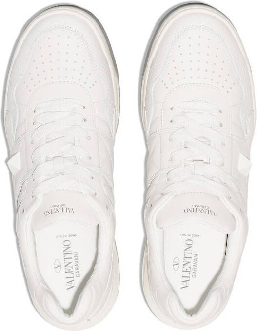 Valentino Garavani One Stud XL leren sneakers Wit