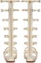 Valentino Garavani Rockstud metallic gladiator sandalen Beige - Thumbnail 3