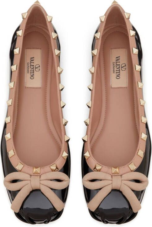 Valentino Garavani Rockstud ballerina's Zwart