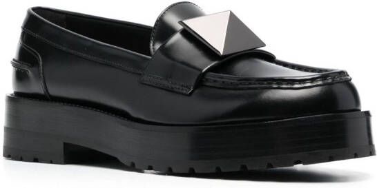 Valentino Garavani Rockstud loafers met plateauzool Zwart