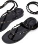 Valentino Garavani Rockstud platte sandalen Zwart - Thumbnail 5