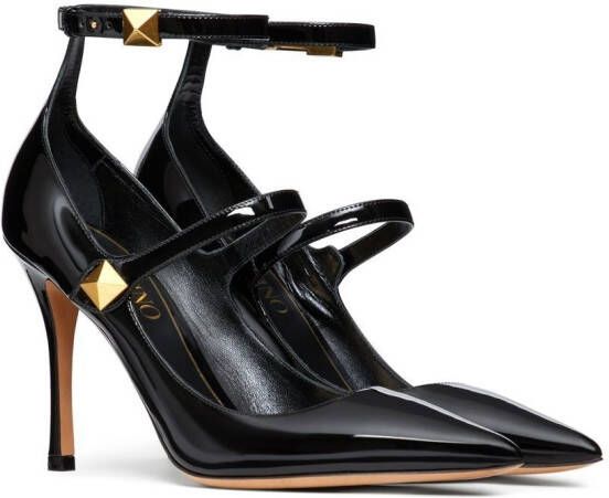 Valentino Garavani Rockstud pumps van lakleer Zwart