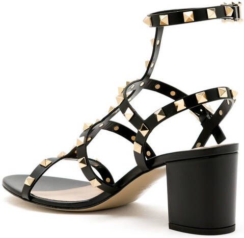 Valentino Garavani 60 mm Rockstud sandalen Zwart