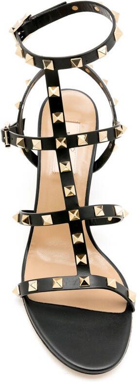Valentino Garavani 60 mm Rockstud sandalen Zwart