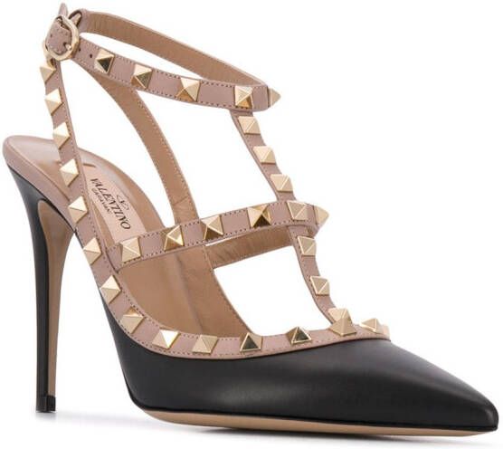 Valentino Garavani 105 mm Rockstud leren pumps Zwart