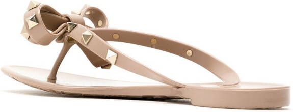 Valentino Garavani Rockstud teenslippers met strik Veelkleurig - Foto 3